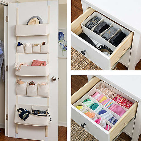 Honey-Can-Do® Drawer and Over-The-Door Organization Kit in Natural